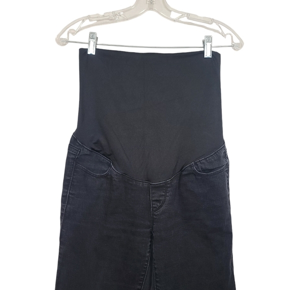 LOFT Black Dark Wash Maternity Jeans 4 - Picture 2 of 7